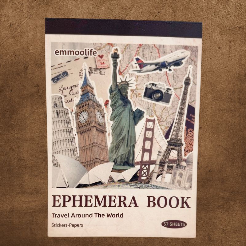 Libro de stickers Ephemera Book – Travel Around the World